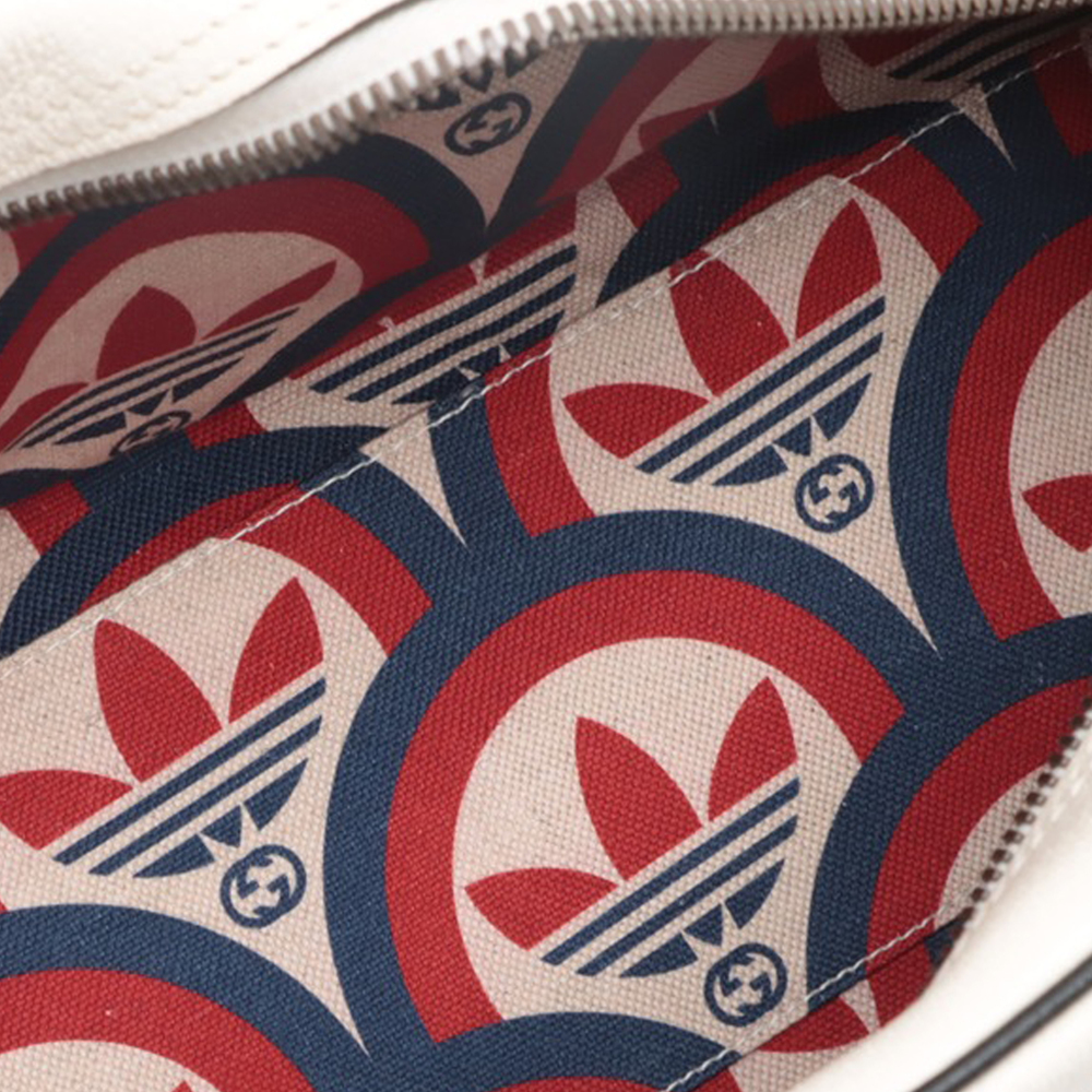 Pre-Loved Gucci Adidas Mini Textured Dollar Calfskin Logo Web Duffle Bag - Picture 3 of 12